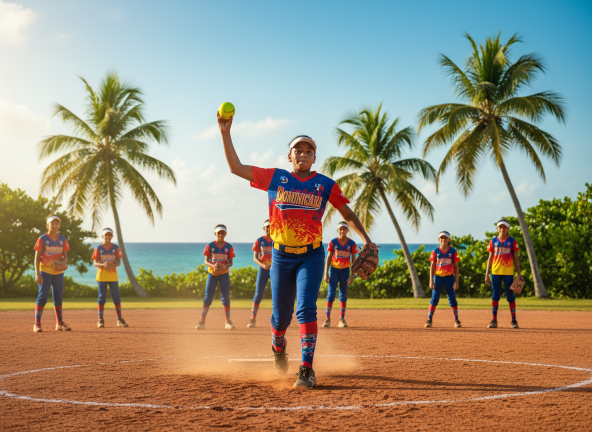 Girls softball program in Barahona Dominican Republic